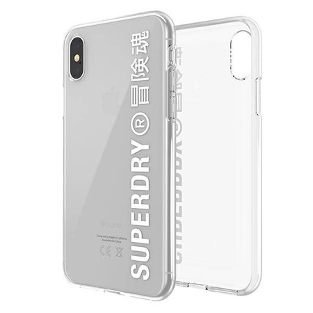 SuperDry Snap iPhone X/Xs Clear Case biały/white 41576