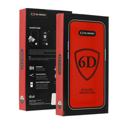 Hartowane szkło Tel Protect Full Glue 6D do SAMSUNG GALAXY S25 PLUS Czarne (with fingerprint unlock) - PAKIET 10 SZTUK