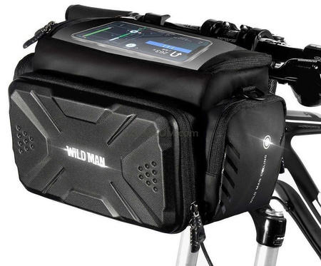 WILDMAN sakwa rowerowa na kierownicę na zamek 4L GS6 czarna