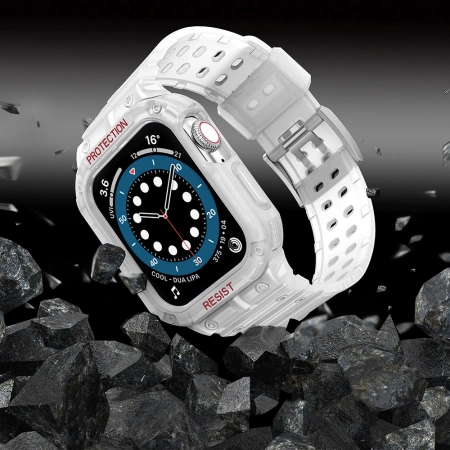 Schutzarmband für Apple Watch 38/40/41 mm Panzergehäuse-Armband - Transparent