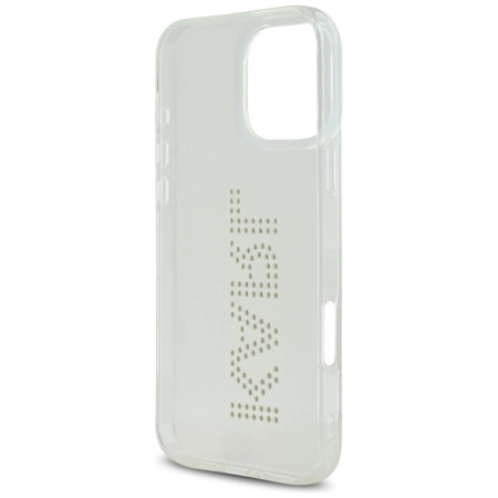 Karl Lagerfeld IML Rhinestones Logo iPhone 16 Pro Case - Clear
