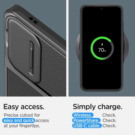 Spigen Optik Armor Hülle für Samsung Galaxy S24 – Schwarz