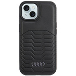 Audi Synthetic Leather MagSafe iPhone 15 Plus / 14 Plus 6.7" czarny/black hardcase AU-TPUPCMIP15M-GT/D3-BK