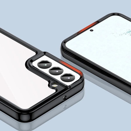 Outer Space Case für Samsung Galaxy S23+ Hülle mit flexiblem Rahmen schwarz