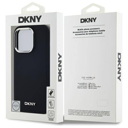 Oryginalne Etui IPHONE 14 PRO DKNY Hardcase Plain Logo MagSafe (DKHMP14LPSCMCLK) czarne