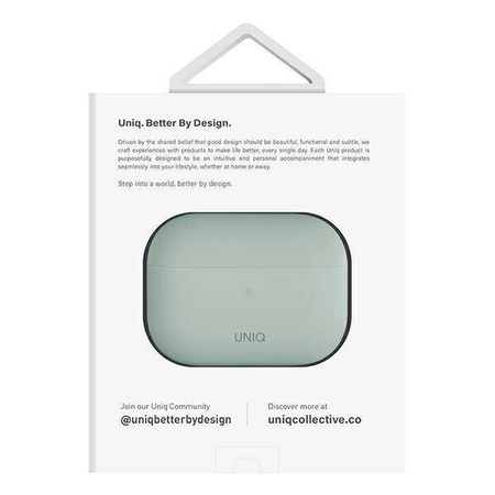 Etui Uniq Lino na AirPods Pro 2 - miętowe