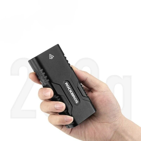 Rockbros 24310002001 Fahrradlicht 850 lm mit Powerbank-Funktion + USB-C - USB-A Kabel - Schwarz
