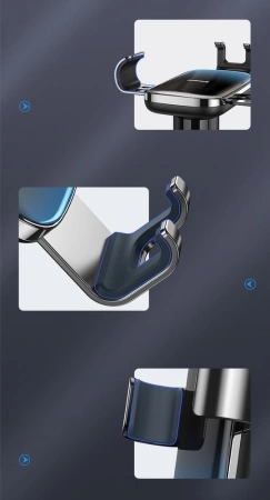 Grawitacyjny Uchwyt Samochodowy do Kratki Nawiewu / Wentylacyjnej Baseus Glaze Gravity Car Mount (SUYL-LG01) czarny