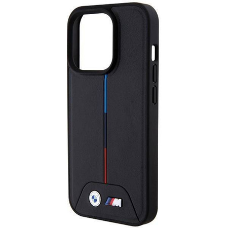 Etui BMW Quilted Tricolor MagSafe na iPhone 15 Pro - czarne