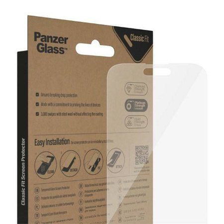 Szkło Hartowane IPHONE 14 PRO MAX PanzerGlass Classic Fit Screen Protection Antibacterial (2770)