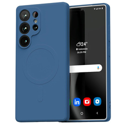 Mercury MagSafe Semi-Silicone Sam S25    Ultra S938 niebieski /blue