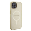 Original Handyhülle APPLE IPHONE 15 Guess Hardcase Saffiano MagSafe (GUHMP15SPSAHMCB) gold