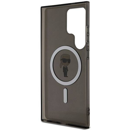 Original Case SAMSUNG GALAXY S24 ULTRA Karl Lagerfeld Hardcase IML Ikonik MagSafe (KLHMS24LHFCKNOK) black