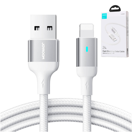 Joyroom kabel USB - Lightning 2.4A A10 Series 1,2 m biały (S-UL012A10)