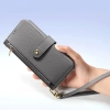 Dux Ducis Lawa iPhone 16e Leather Case with Detachable Magnetic Wallet - Gray