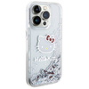Hello Kitty Liquid Glitter Charms Kitty Head Hülle für iPhone 14 Pro – Silber