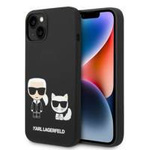 Karl Lagerfeld KLHMP14MSSKCK iPhone 14 Plus 6.7&quot; Hardcase schwarz / schwarz Liquid Silicone Karl &amp; Choupette Magsafe