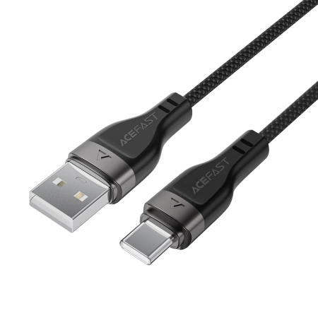 Kabel Acefast C11-04 USB-A - USB-C 3A 1,2 m w magnetycznym oplocie - czarny