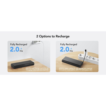 Bateria zewnętrzna (Powerbank) VEGER TCE130 - 25 000mAh Quick Charge PD 130W (W2503)