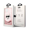 Karl Lagerfeld Liquid Glitter NFT Choupette Head - Etui iPhone 14 Plus (różowy)