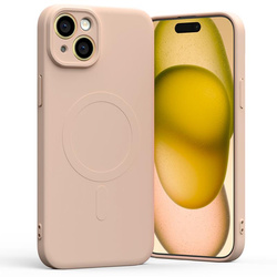 Mercury Semi-Silicon Magsafe Iphone 15 Plus , PINK SAND / PUDROWY RÓŻ