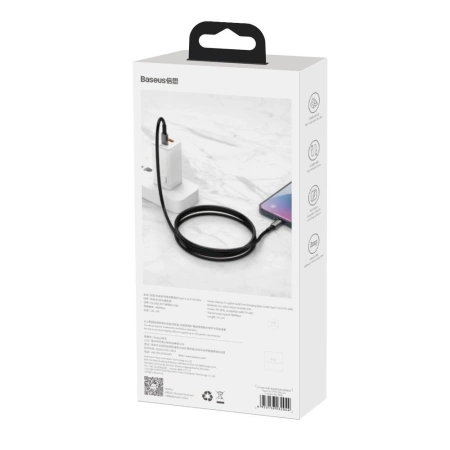Baseus kabel USB Typ C - Lightning szybkie ładowanie Power Delivery 20 W 2 m czarny (CATLWJ-A01)