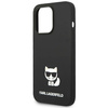 Original Handyhülle IPHONE 14 PRO MAX Karl Lagerfeld Hardcase Silicone Choupette Body schwarz