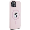 Karl Lagerfeld Silikon Karl&amp;Choupette MagSafe iPhone 15 Hülle - Rosa