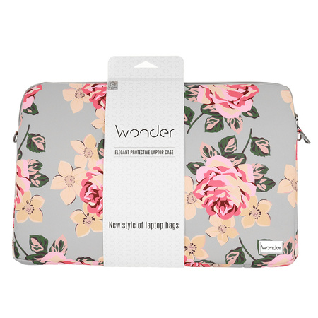 Wonder Sleeve Laptop 15-16 cali szare róże