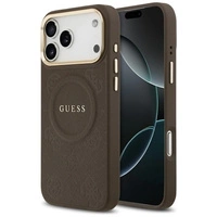 Guess Peony Hot Stamp MagSafe Case for iPhone 17 Pro Max - Brown