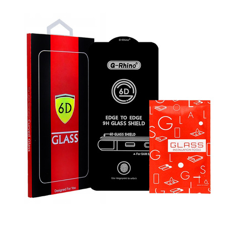 SZKŁO 6D IPHONE 14 PRO MAX SZKŁO PROFILOWANE HARTOWANE FULL COVER CZARNA RAMKA