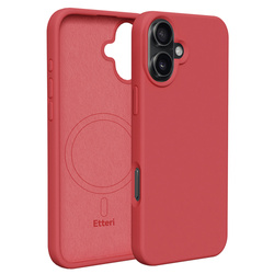 Nakładka Etteri Silicone Mag do iPhone 16 Plus 6,7" malinowa
