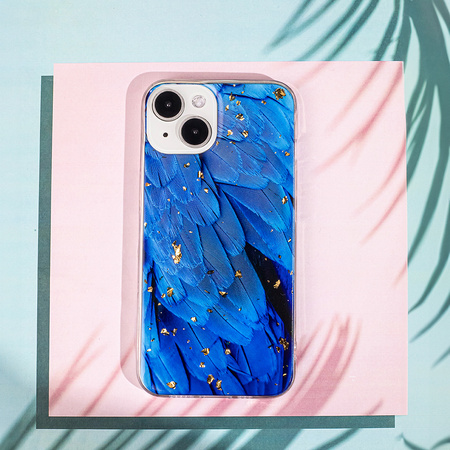 Nakładka Gold Glam do iPhone 14 Pro 6,1" Blue