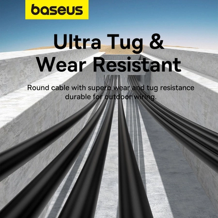 Baseus High Speed ​​Cat 5 RJ-45 Ethernet cable 1000Mb/s 1m round - black