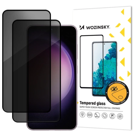 Szkło hartowane Wozinsky Privacy Glass przywatyzujące na Xiaomi Redmi Note 14 5G / Note 14 4G, 2-pak