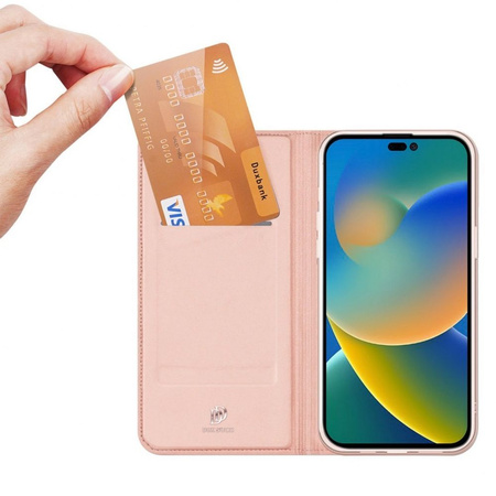 Dux Ducis Skin Pro kabura etui pokrowiec z klapką iPhone 14 Pro Max różowy