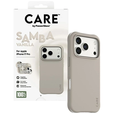 CARE by PanzerGlass Modisches Samba MagSafe Case für iPhone 17 Pro - Grau