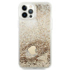Original Handyhülle IPHONE 12 / 12 PRO Guess Hardcase Glitter Charms (GUOHCP12MGLHFLGO) gold