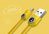 REMAX Kabel Lemen RC-101m - USB na Micro USB - Żółty