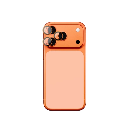 AmazingThing Camera Glass Protector for iPhone 17 Pro / Pro Max - with Orange Frame