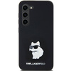 Oryginalne Etui KARL LAGERFELD hardcase Silicone Choupette Metal Pin KLHCSA35SMHCNPK do Samsung Galaxy A35 czarny