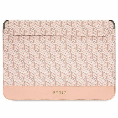 Etui Guess GCube Stripes na laptopa 14" - różowe