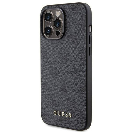 Guess 4G Metal Gold Logo case for iPhone 15 Pro Max - gray