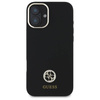 Oryginalne Etui IPHONE 16 Guess Hardcase Silicone Logo Strass 4G (GUHCP16SM4DGPK) czarne