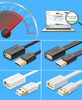 Ugreen kabel przewód przejściówka USB (żeński) - USB (męski) 2m czarny (10316)