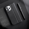 Dux Ducis Hivo echt Leder booktype case schutzhülle aufklappbare hülle für iPhone 14 Pro Max schwarz