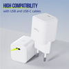 Allity ładowarka sieciowa GaN PD QC ATC-01-20WC 1x USB-C 20W biała