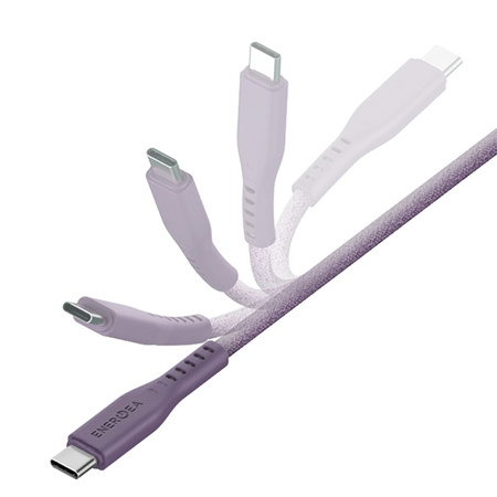 ENERGEA kabel Flow USB-C - USB-C1.5m fioletowy/purple 240W 5A PD Fast Charge