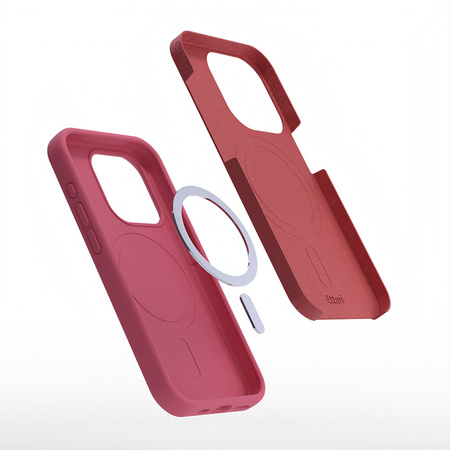 Nakładka Etteri Silicone Mag do iPhone 15 Pro Max 6,7" malinowa