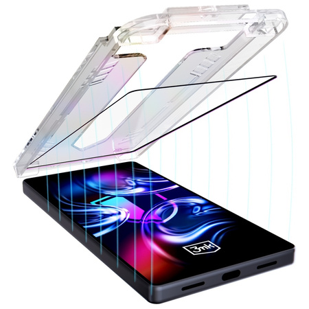Szkło hartowane 3MK HardGlass Max        z aplikatorem do Samsung Galaxy S24/S25